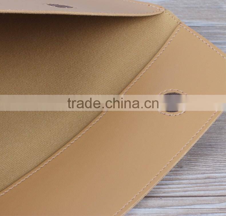 Envelope Genuine Leather Soft Case Bag For Macbook 13" laptop with retro craft design