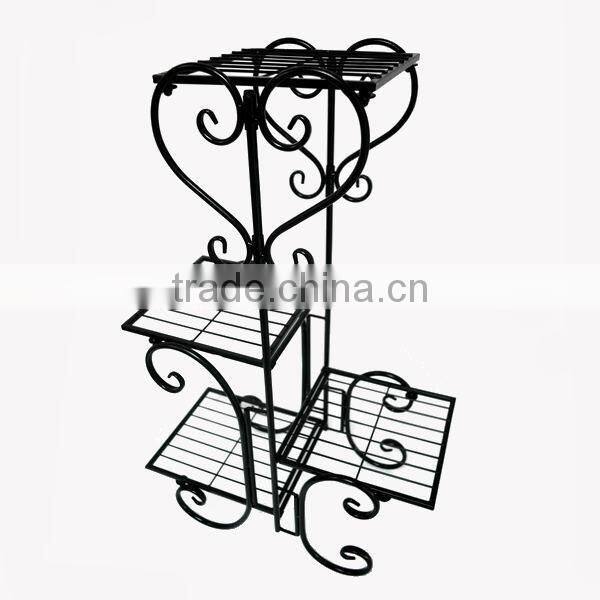 Detachable metal flower pot rack
