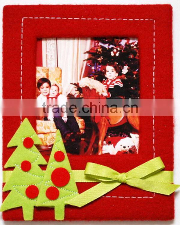 hot best selling new products custom red glued tree bowknot decor wholesale felt fabric 3d picture latest new photo funny frame