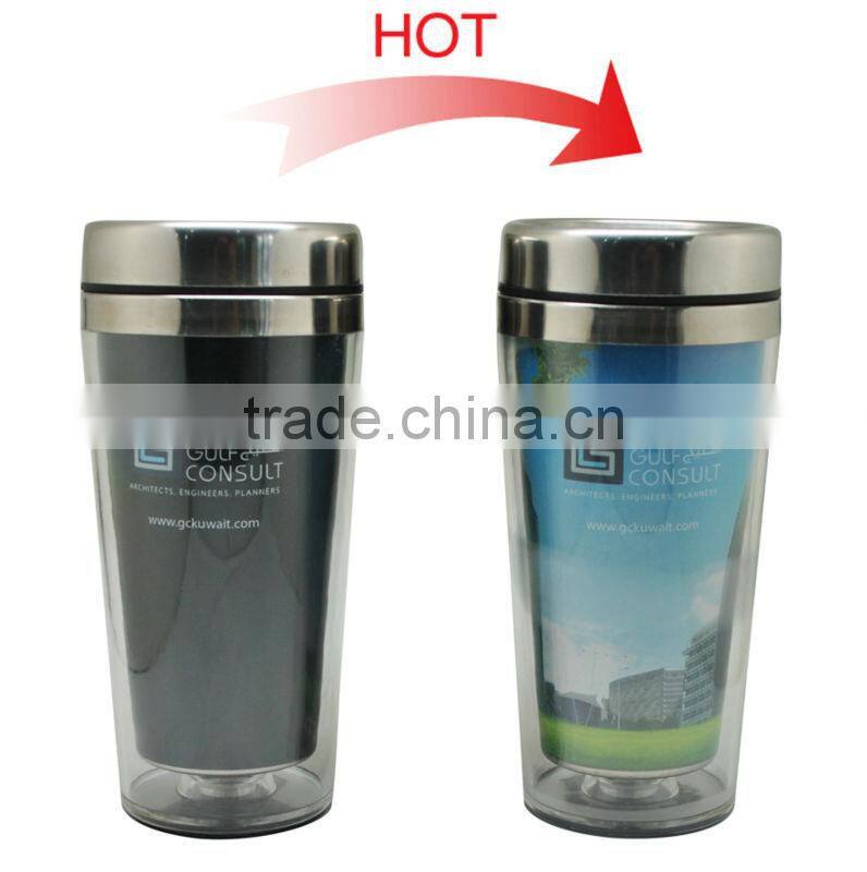 Factory sale 16oz double wall stainless steel travel mug for promotion