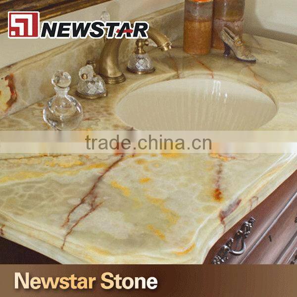 Newstar polished cheap onyx bathroom vanity top