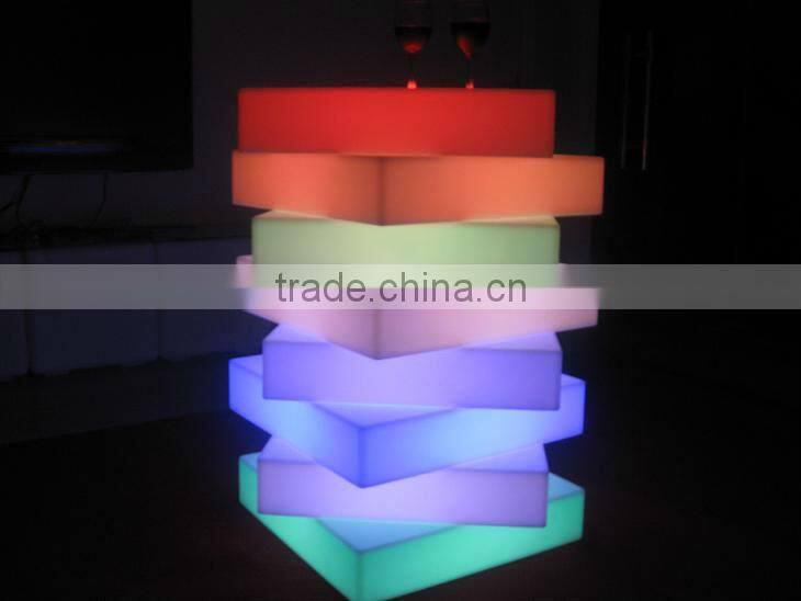 glowing LED bar table/ light up cocktail table/illuminated led bar table