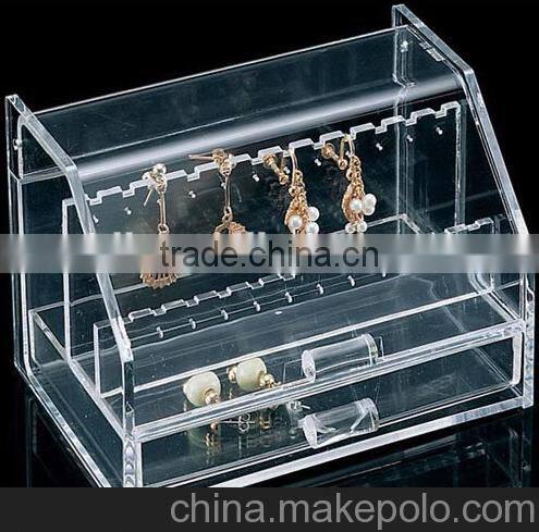 Acrylic LED light display case for jewelry shop handmade acrylic display box