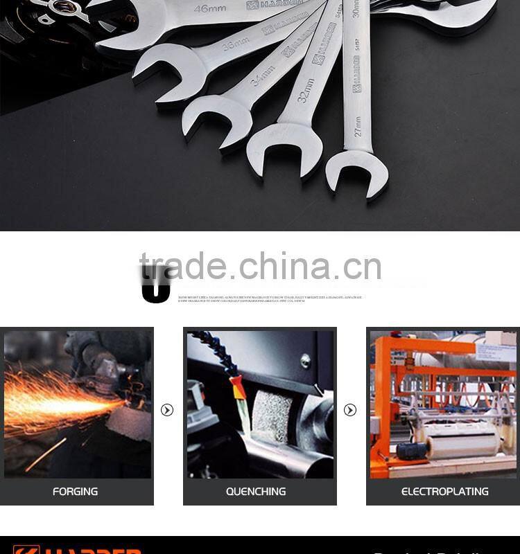 flexible combination wrench Cr-v open end mirror polished spanner wrench set