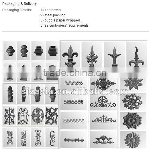 Hot Sales !!! Ornamental Iron Fence Finials, Spears, Caps and Collars