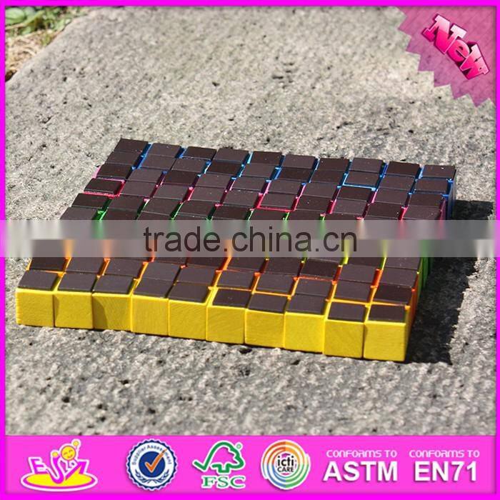 2017 new design 100 pieces educational magnetic wooden building blocks for toddlers W13A118