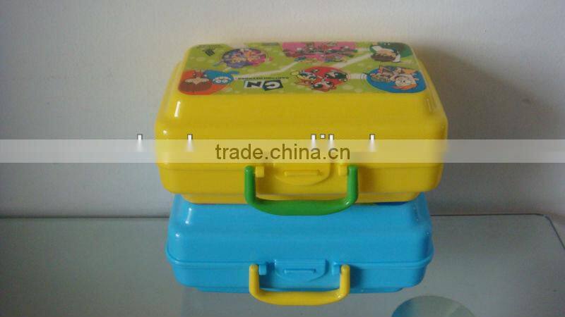 plastic Lunch box with handle for kids