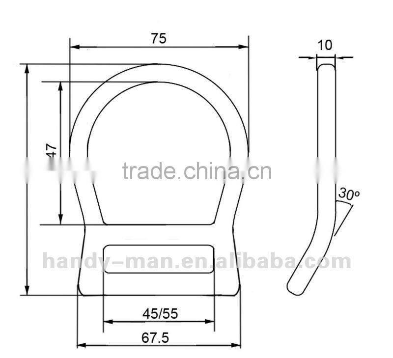 AD243 D ring Forged Aluminum Alloy Protective Equipment Safety D-ring