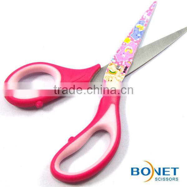 SST0027 6-1/4" stationery PP+TPR rubber plastic handle office scissor