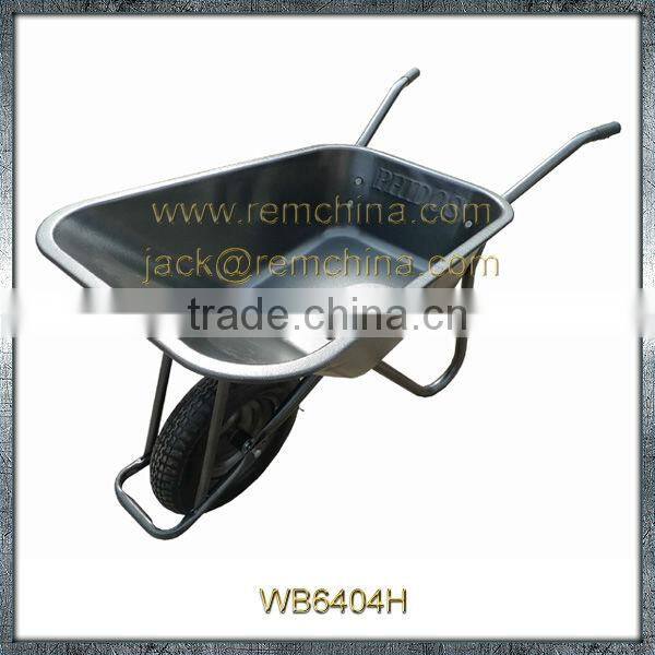 Ghana popular Load 200kg wheelbarrow WB6404H buliding construction garden tools Pneumatic Wheel 4.0