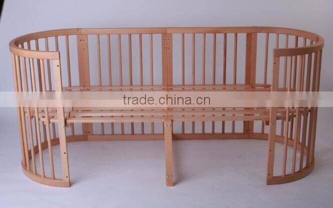 round 8 in 1 factory price convertible cribs adult baby crib