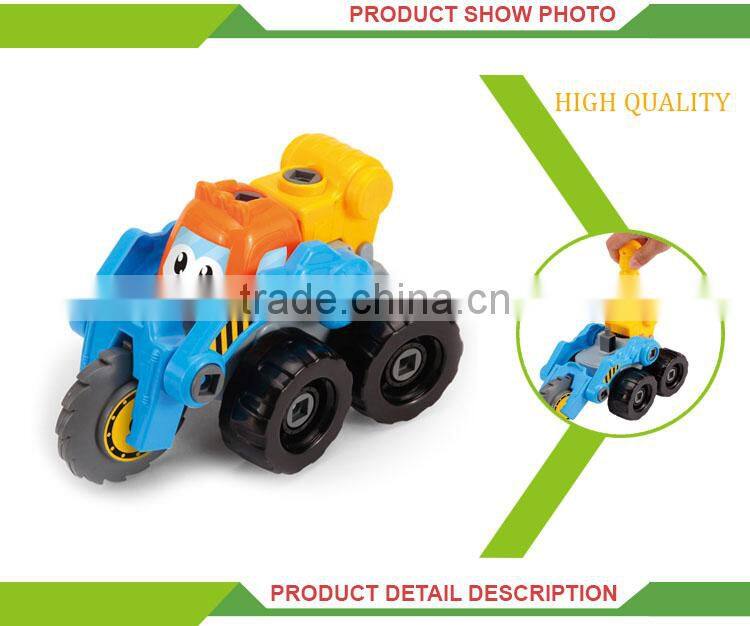 Funny multi color plastic kids education take apart car toy
