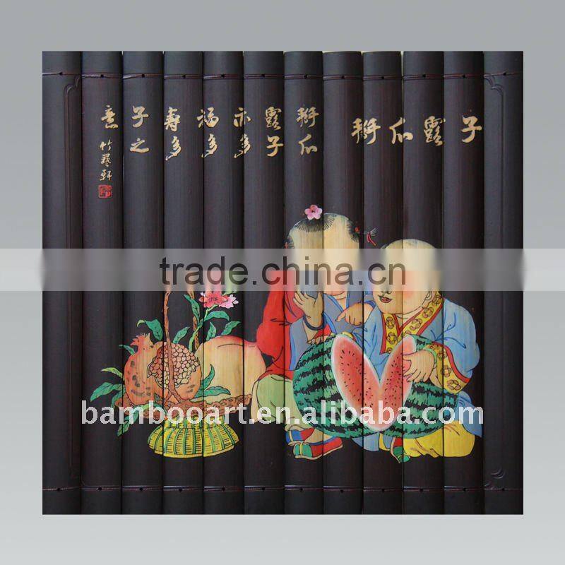 bamboo crafts (bamboo painting )