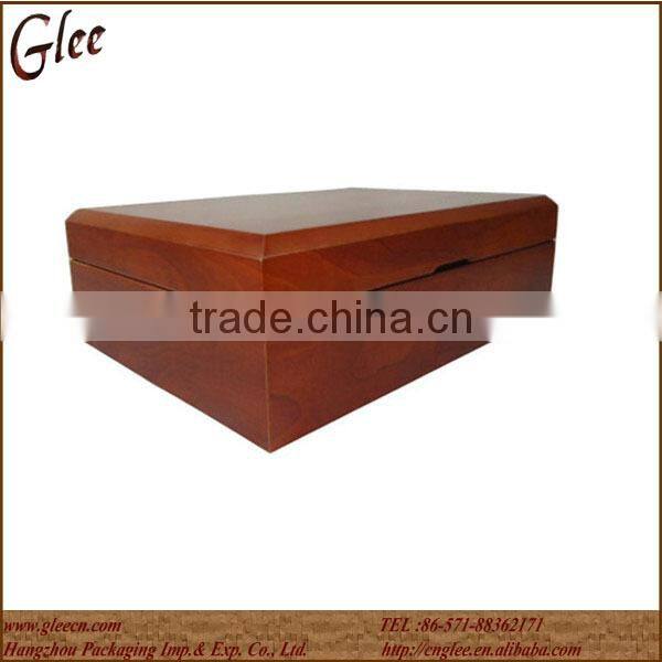 MDF Natural Wooden Tea tin Box With 12 Compartments