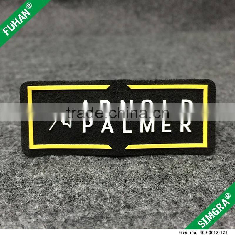 Custom rubber pvc logo patch for bags