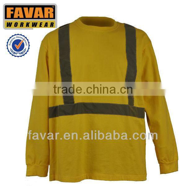 non-iron reflective safety yellow shirt