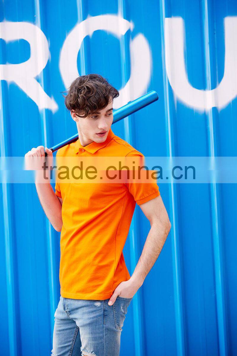 factory wholesale high quality 220g 100% cotton ribbed collar stock men polo shirt