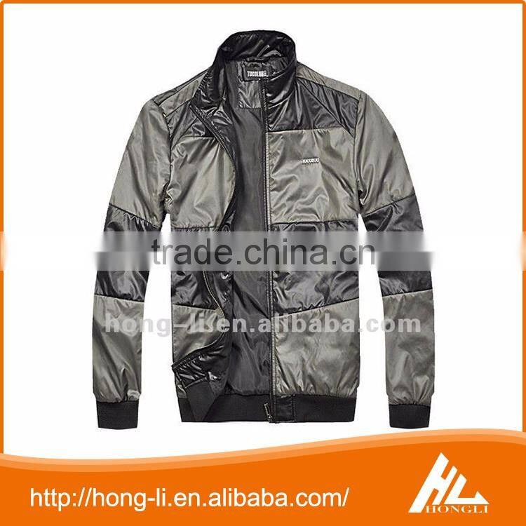 High quality custom printed fashion sport men winter satin bomber jacket