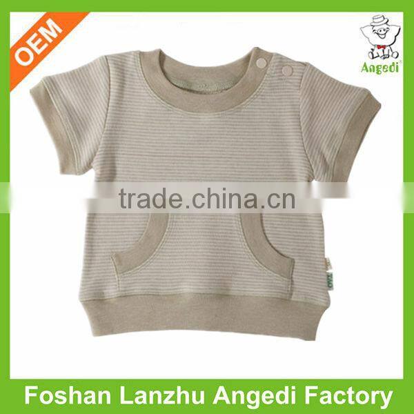 custom baby clothing wholesale softy organic cotton elastane pullover t shirt
