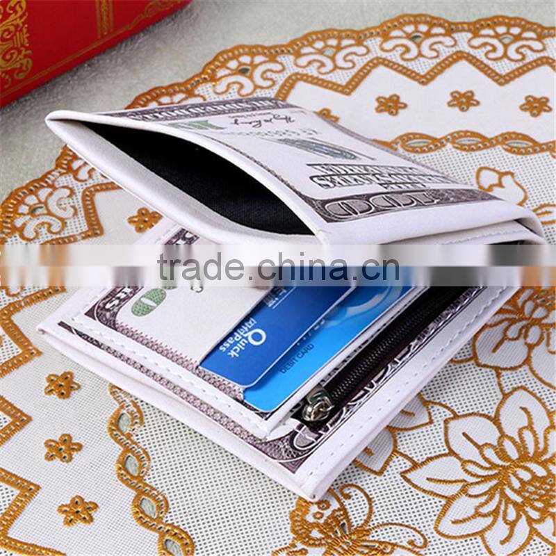 Wholesale good quality and cheap new design Men's Wallet Dollar shaped pattern purse