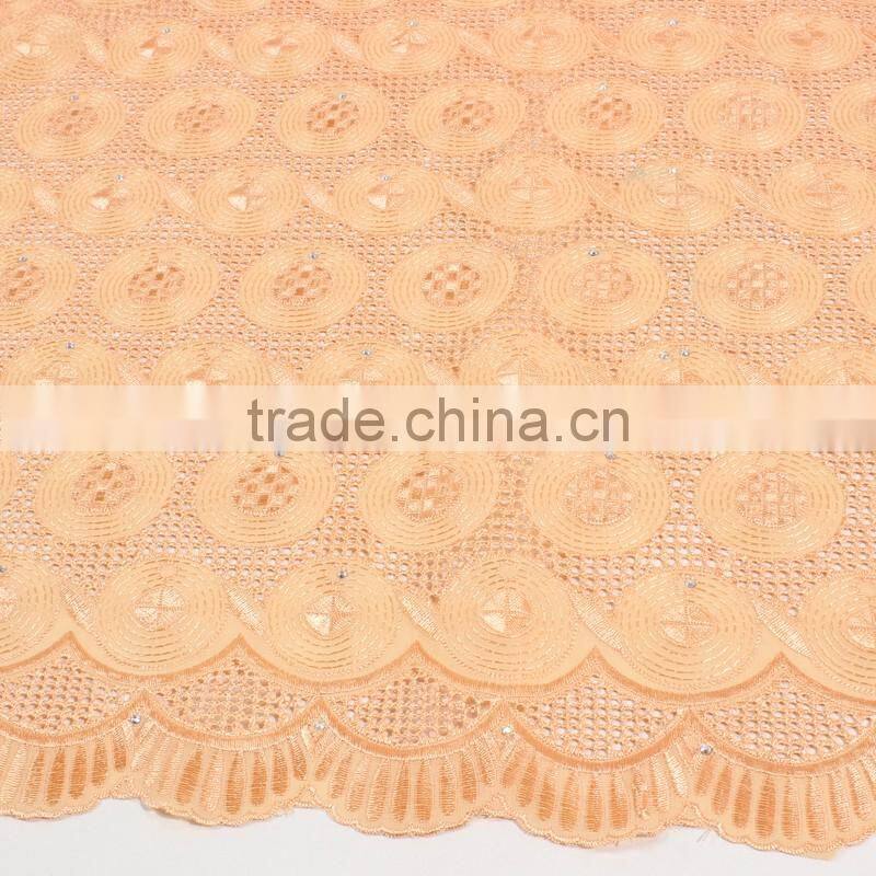 2016 Cheap High Quality Real Cotton SL0406-8 New Style Orange Swiss Voile Face