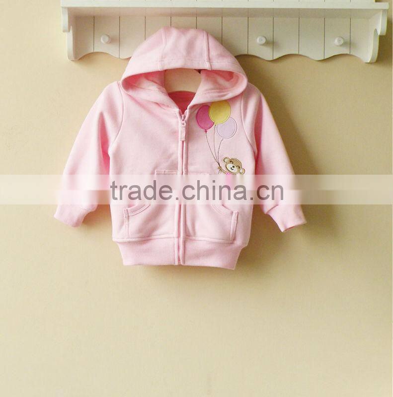 2013 baby clothing 100% cotton hooded jacket new arrival