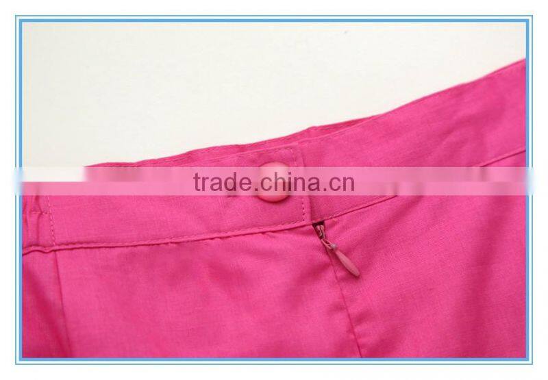 Linen Fabric Floral Embroidery Monogram Scallop Church Suits For Lady