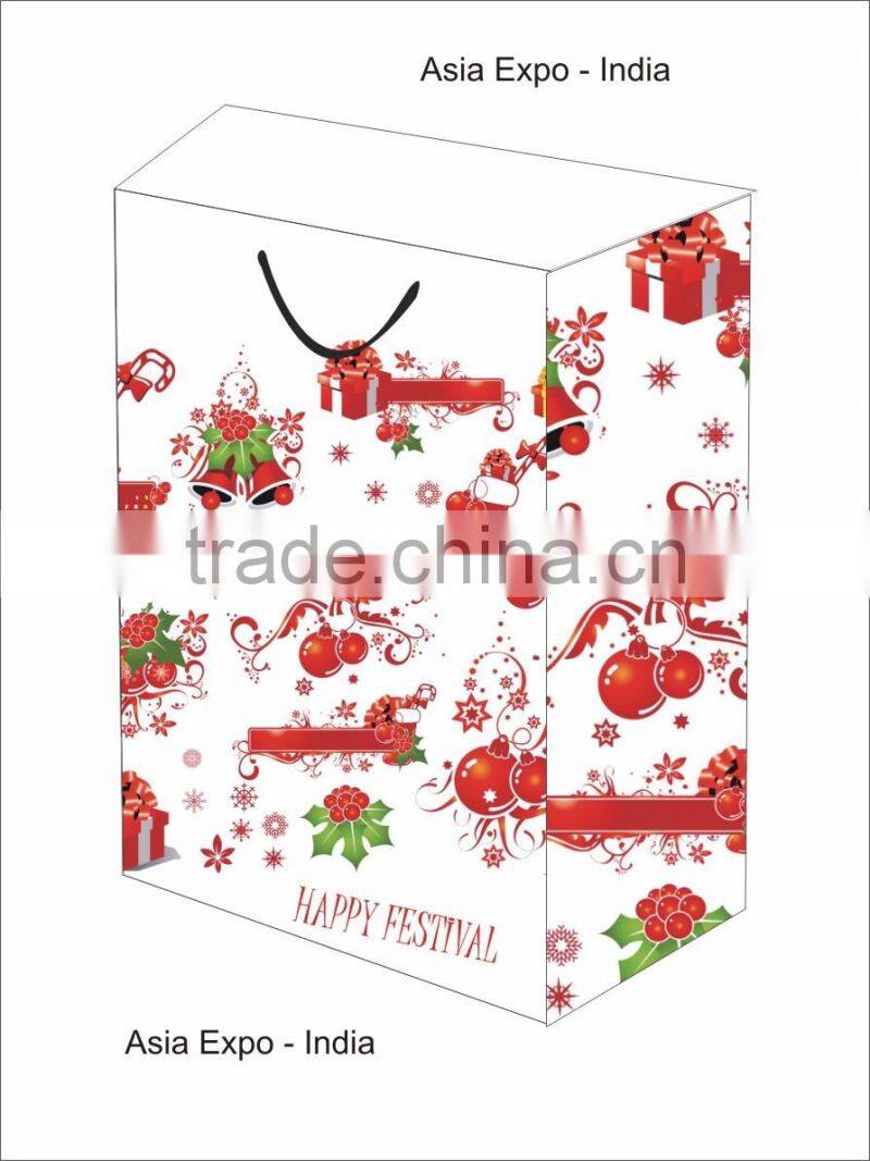 paper gift bags with rope handles / Printed Gift paper bags