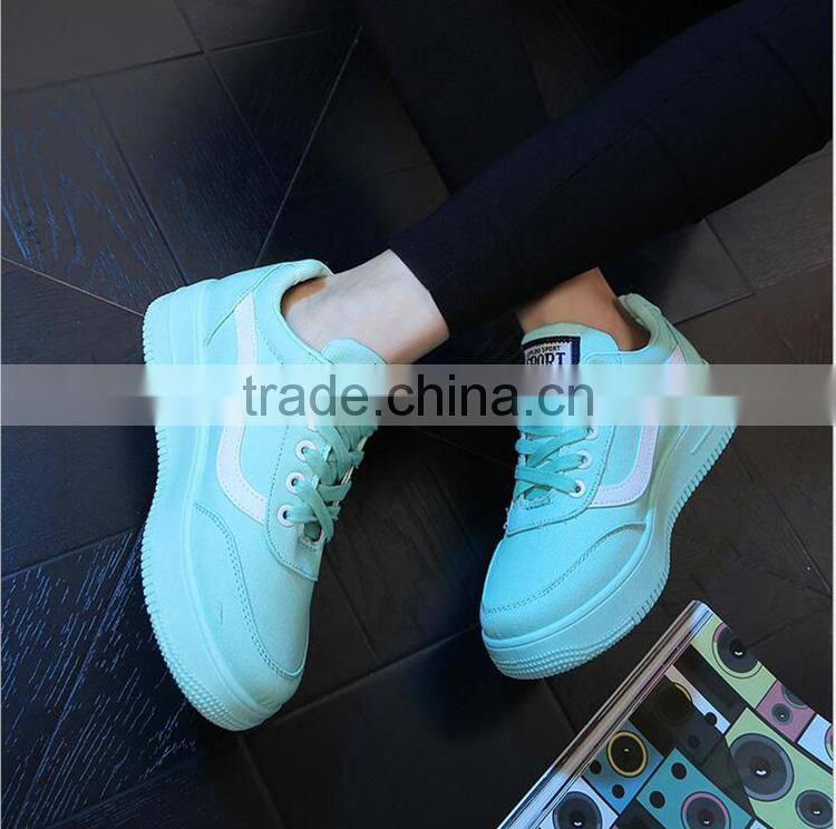 Woman candy color sport canvas shoes Korea style