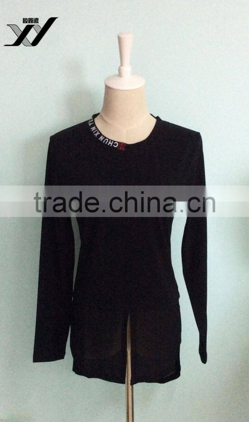 Long sleeve blank women shirt