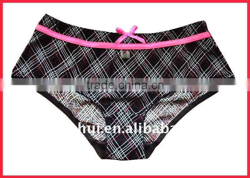 China factory supply high quality fancy plaids women panties