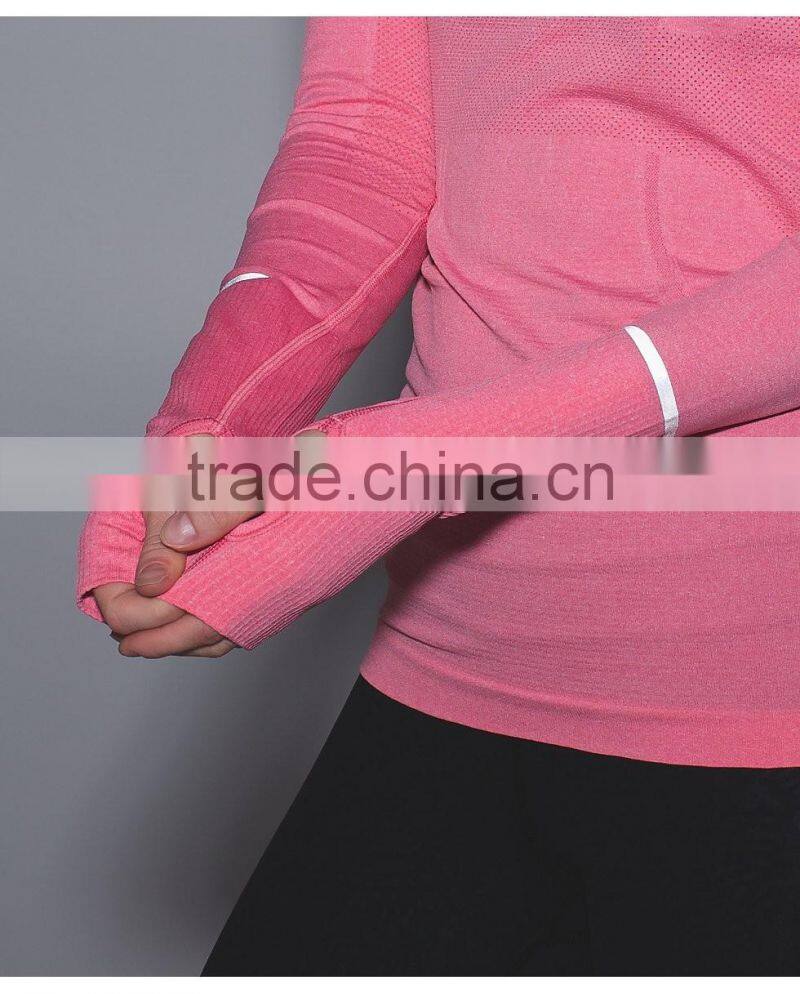 Wholesale brushed cotton fabric sweatshirts blank half zip women sweatshirt