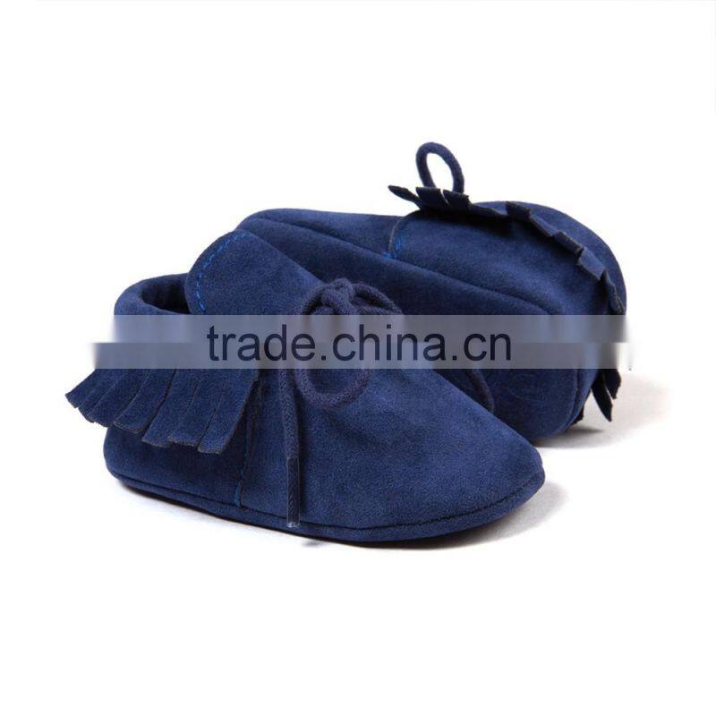 Fringed baby moccains with strings, string baby moccains