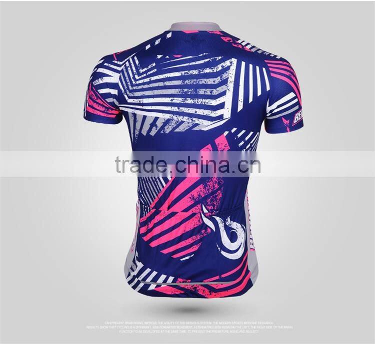 BEROY Summer 100 Polyester Cycling Clothing, Custom Cycling Bike Short Shirts