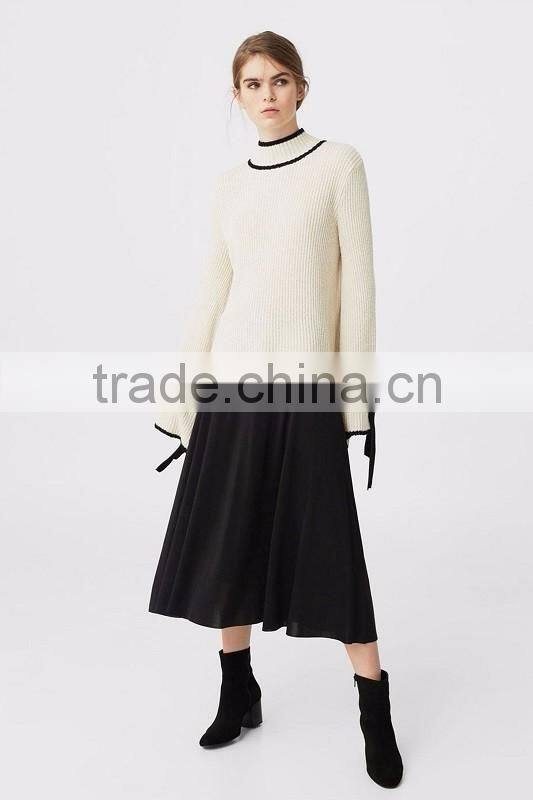 Korean Design Newest Girl's Knitted Sweater Ladies Top