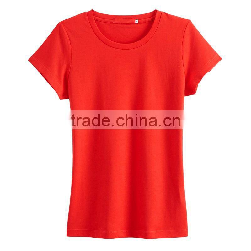 basic blank cotton t-shirt for women