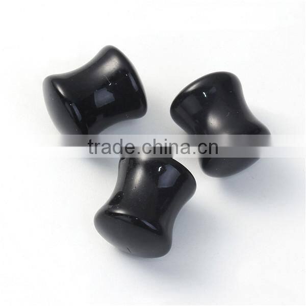 10mm Acrylic Ear Stretcher Expander Bobbin Black Wholesale Plugs Jewelry
