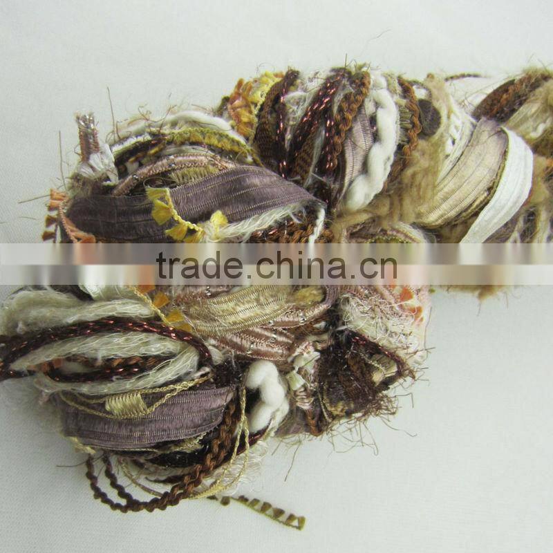 hand knitting silk ribbon