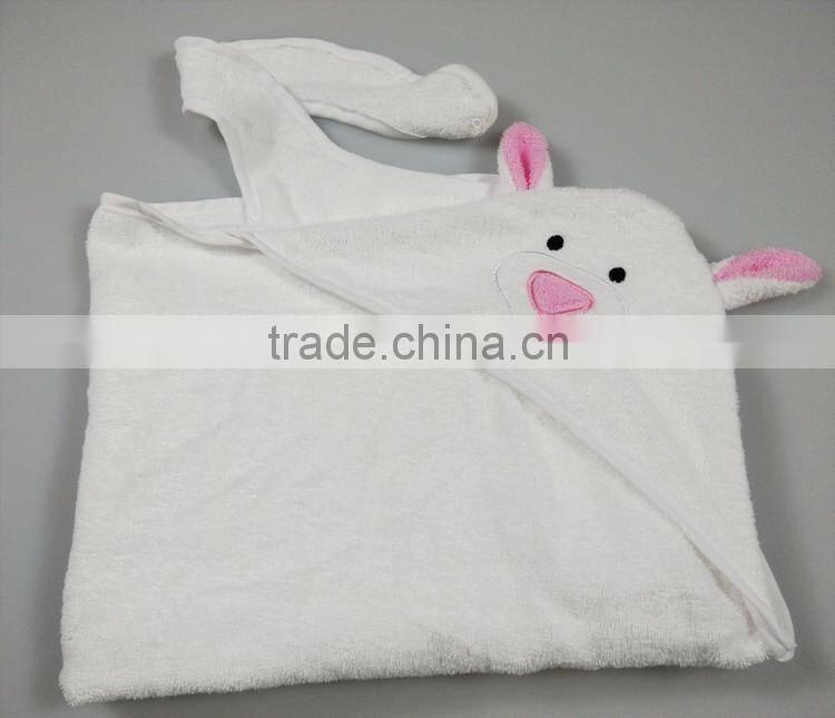 Cotton baby apron bath towel with hood