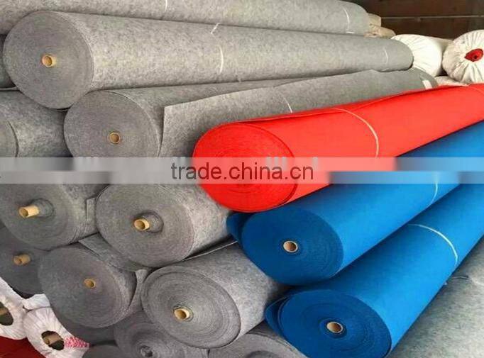 Film coated one-time used exhibition carpet Polyester needle punch roll carpet