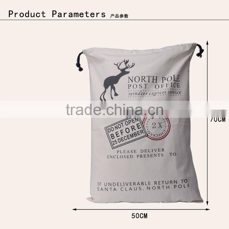 Christmas fashion style gift Personalized sack bags for christmas 2017