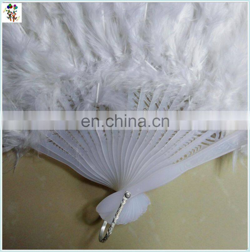 New Costume Wedding Showgirl Dance Folding Hand Feather Fans HPC-0908