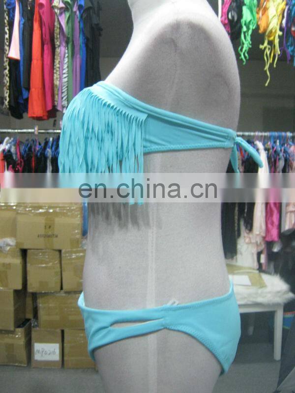 Jasper tassel fancy banded halter bikini in bulk