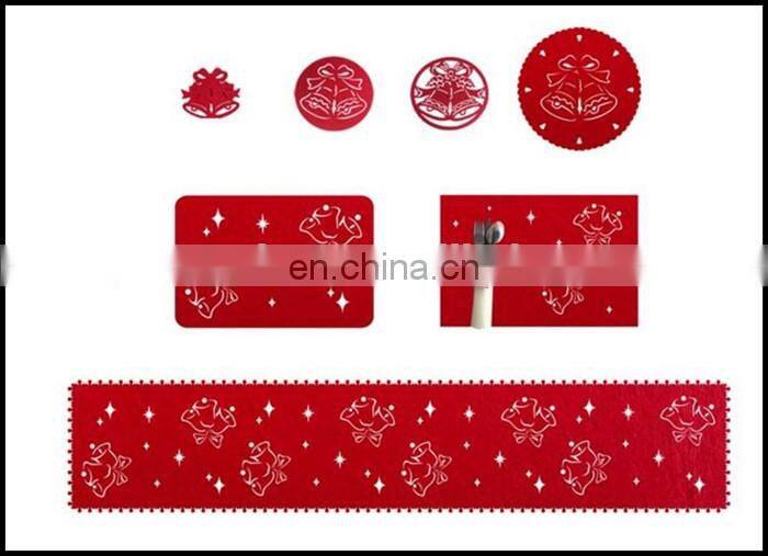 Felt runner ,mat and coaster table sets for Christmas