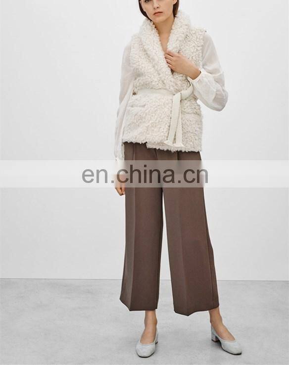 Wholesale Urban Clothing China Sherpa Waistcoat Ladies Thermal Vest Winter NT6795