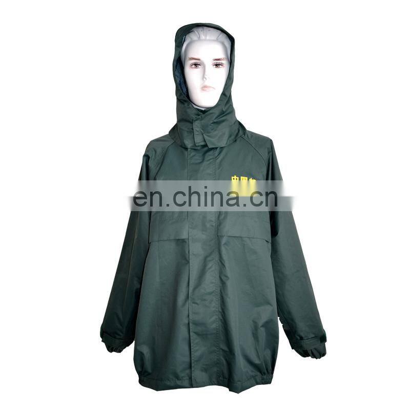 raincoat factory OEM top grade rain jackets with trousers