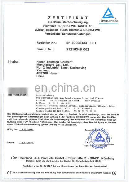 NFPA2112 HRC2 Flame Resistant coverall