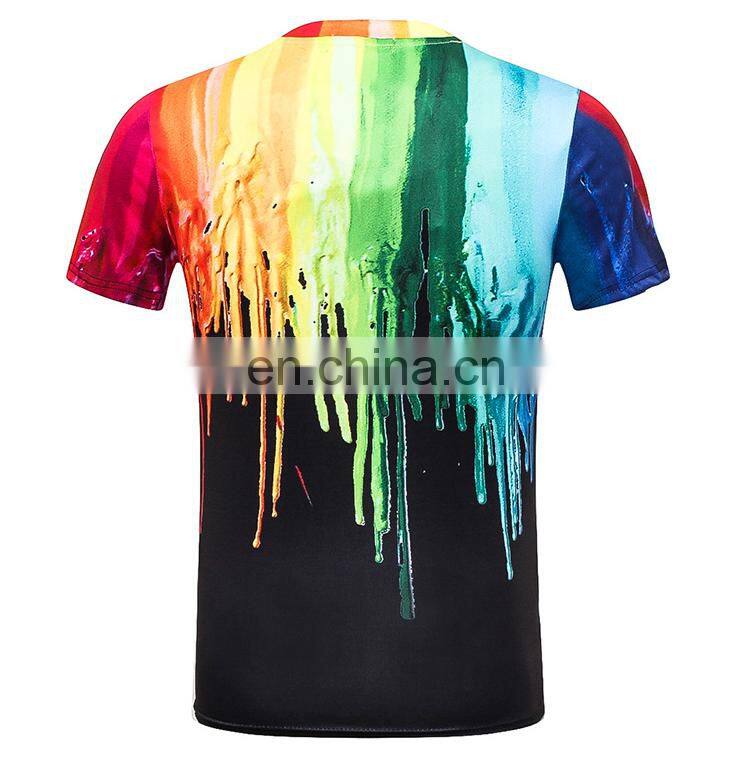 2017 New arrival latest design 3d digital print dry fit shirts wholesale cheap custom t shirt
