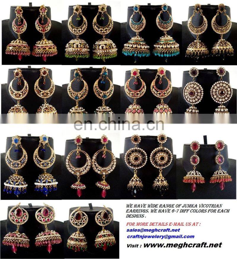 Green Horn bracelet on brass Wholesale Bangle set-Fashion Bracelet set-Bollywood fashion golden color imitation kada bracelets