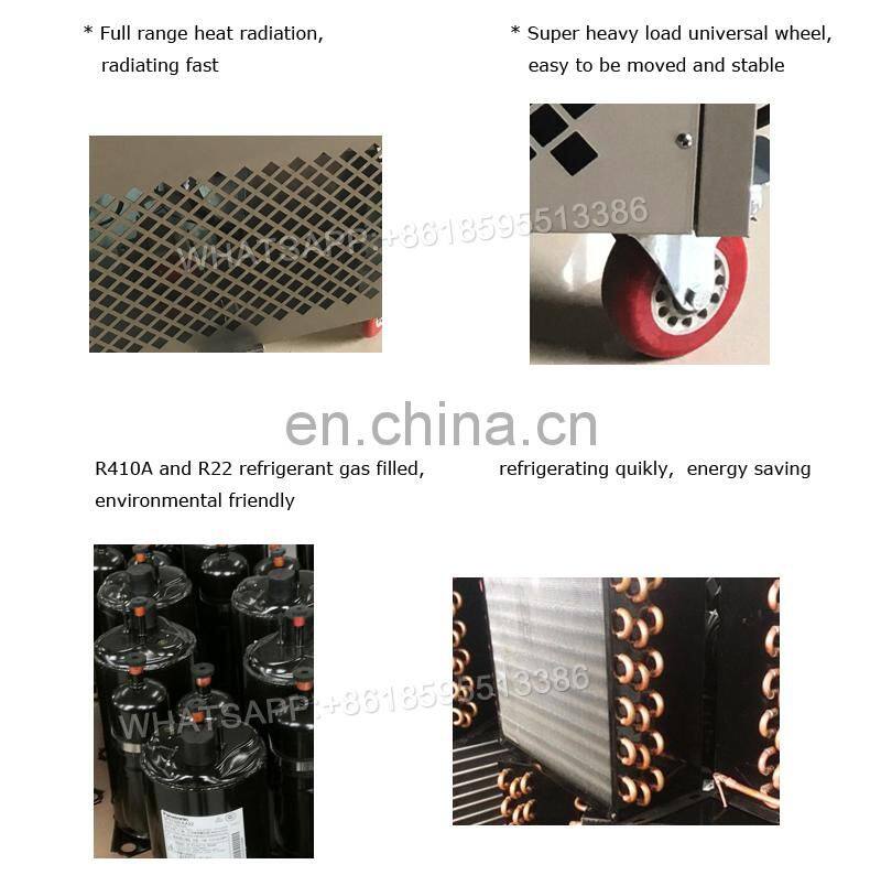 Commercial Single pan fried ice cream rolling machine price round pan with 6-9 tanks frying ice cream machine